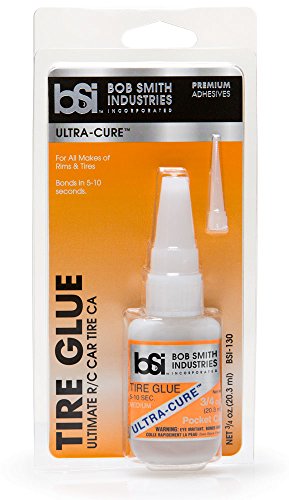 Bob Smith Industries BSI-130 Ultra-Cure™ Tire Glue - Clear Cyanoacrylate Adhesive for RC Tires, Rubber, and High-Stress Bonds (1 oz)