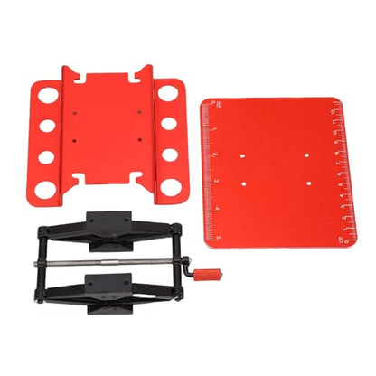 CHICIRIS RC Car Repair Work Stand, Manual Lift Workstation with Anti Slip Pad for 1/8 1/10 /12/16 RC Car, 2.36-5.51 inch Height Adjustment (Black Red) - color: Black Red