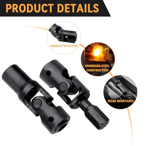 Splined Steel Universal Drive Shaft Driveshafts CVD Axle Shaft 1/10 Scale RC Crawler Car Upgrades Replacement for Traxxas Axial Tamiya RC4WD Redcat Racing (62-75mm Length) - size: 62-75mm Length