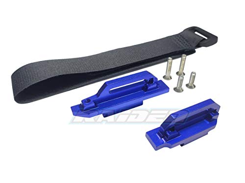 Aluminium Alloy Tall Battery Holder Mount Hold Down for Traxxas 1/10 4wd Slash LCG Chassis - Blue
