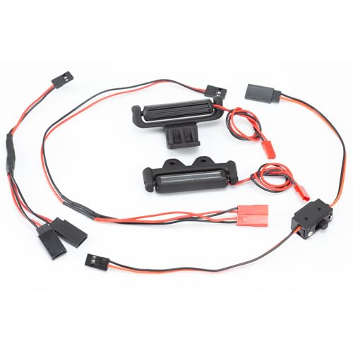 RC Light Bar Kit for ARRMA 1/10 Gorgon 2WD & 1/10 Quake 2WD Only, Snap-On Design, Front White Rear Red Lights