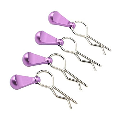 RC Car Body Clips Pull Tabs1/1 RC Body Clips Pins with Pull TabsBody with Tabs for 1/8 Car, /1RC Pins Tabs High Strength 4Pcs Great Durability (Violet) - color: Violet