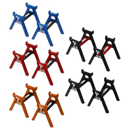 RC Car Stand Aluminum Alloy RC Car Static Display Stand RC Work Stand for 1/18 1/24 TRX4M FCX18 SCX24 FCX24 RC Car Upgrade Parts (Blue) - color: Blue