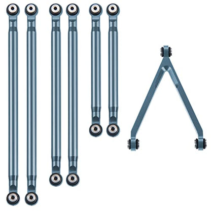 Maleonn RC Aluminum Alloy Suspension Links Rod Link Chassis Linkage for 1/24 RC Crawler Car SCX24 Links Upgrades AXI00005 Accessories - Titanium - color: Titanium