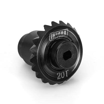 INJORA 12/20T Steel Alloy Overdrive Helical Axle Gear Set for 1/24 RC Crawler FMS FCX24 FCX18 Upgrade - size: 12/20T