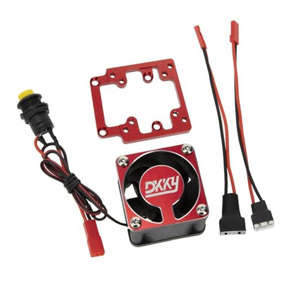 DKKY Sledge 1/8 RC Car 4028 Motor Cooling Fan Heatsink with 21000 RPM for Traxxas Sledge 1/8 Scale 4WD Monster Trcuck (Red)