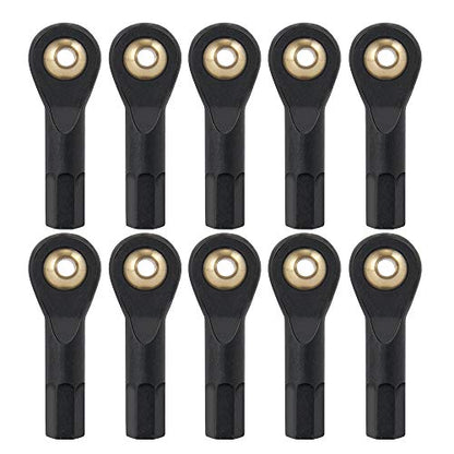 QUE-T 10pcs Ball Head Holder Tie Rod End M3 Ball Joint Linkage for RC Hobby Model Car Truck Boat (30mm) - size: 30mm