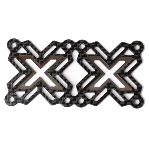 Carbon Fiber Dual 40mm RC Cooling Fan Cover for Twin Brushless Motor ESC Heatsink RC Car Boat Truck Fan Shroud Protector (X Style) - style: Dual 40mm / X Style