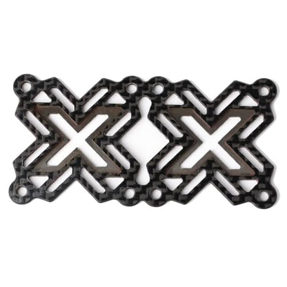 Carbon Fiber Dual 40mm RC Cooling Fan Cover for Twin Brushless Motor ESC Heatsink RC Car Boat Truck Fan Shroud Protector (X Style) - style: Dual 40mm / X Style