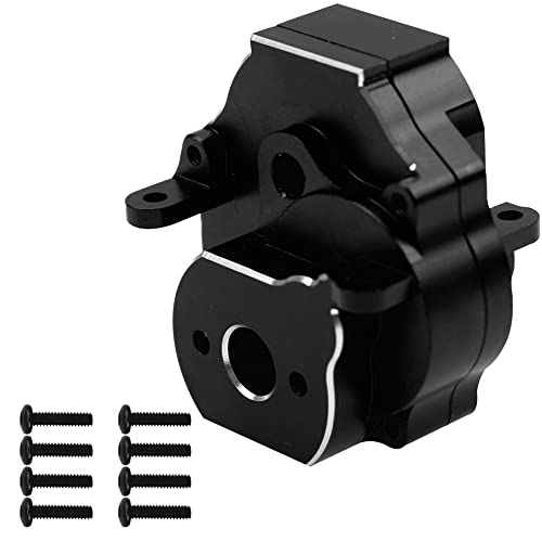 ShareGoo Aluminum Alloy Transmission Gearbox Hoursing Gearbox Case Upgrades Parts Compatible with Traxxas TRX4M 1/18 RC Crawler Car (Black) - color: Black