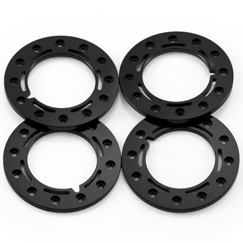 Aluminum 1.55inch Beadlock Ring 1Set/4PCS for AXIAL UTB18 D90 TF2 CC01 AX90069 MST JIMNY 1/10 RC Crawler Truck Car Wheels (Black) - color: Black