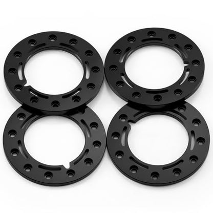 Aluminum 1.55inch Beadlock Ring 1Set/4PCS for AXIAL UTB18 D90 TF2 CC01 AX90069 MST JIMNY 1/10 RC Crawler Truck Car Wheels (Black) - color: Black