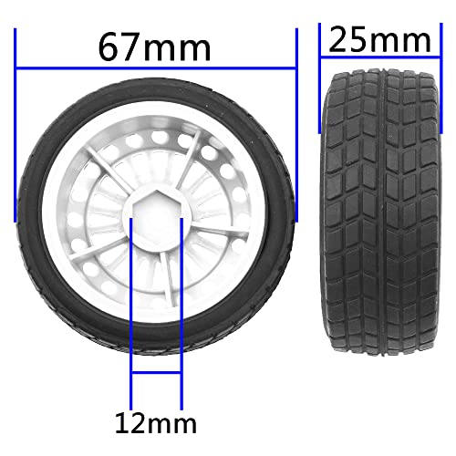 OD2.75'' Nylon 12mm Hex Hub Wheel Rims & Rubber Tires Compatible with HSP Tamiya HPI Traxxas 1/10 1/12 On-Road Car,WLtoys 144001 A959 124018 LaTrax RC Buggy (White) - color: White