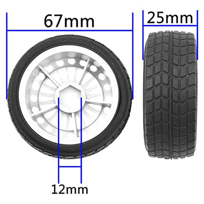 OD2.75'' Nylon 12mm Hex Hub Wheel Rims & Rubber Tires Compatible with HSP Tamiya HPI Traxxas 1/10 1/12 On-Road Car,WLtoys 144001 A959 124018 LaTrax RC Buggy (White) - color: White