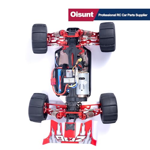 Metal Replacement Part Kit for WLtoys 1/14th, 1/12th RC Car Upgrades, Spare Aluminium Accessory Set with Screws (Red) - color: Red