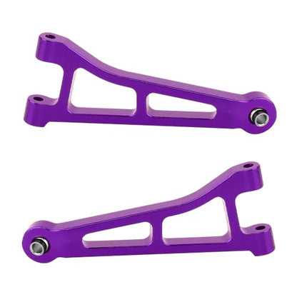 Aluminum Front Rear Swing Arm & Steering Knuckle C-Hub Kit Compatible with 1/14 MJX Hyper Go 14210 14209 H14BM RC Upgrade Parts (Purple) - color: Purple