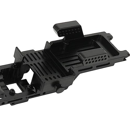 TRX4M CNC Aluminum Alloy One Body Chassis Kit Frame Girder for 1/18 RC Crawler Car TRX4-M Upgrade Parts - color: Black