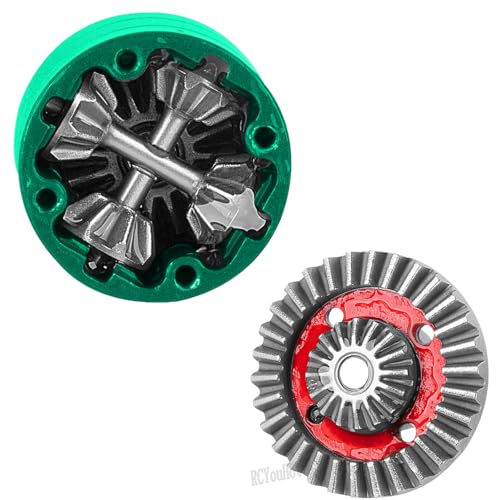 RC Front & Rear Differential Input Gear Kit Upgrades Part for 1/16 H16BM H16PL H16GT H16DR 16207 16208 16209 16210,1/14 14209 14210 14301 14303 Diff,Green - color: Green-(2pcs）