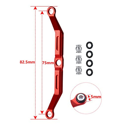 Aluminum Steering Link for 1/18th TRX4M RC Crawler Car Upgrades (Red) - color: Red