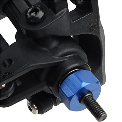 12mm Hex Wheel Hub Mount, Aluminum 7mm Thick with 2x10mm Stub Axle Pins for 1/10 Slash 4x4 & HQ 727 RC Cars Replacement Upgrade Parts (Dark Blue)(Set of 4) - color: Dark Blue