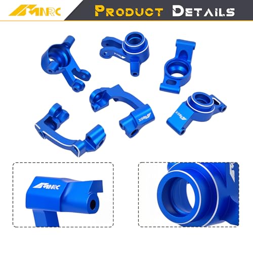 Alum Steering Knuckle Caster Block Front Rear C Hub Carrier Stub Axle for 1/16 Mini Maxx Mini XRT Upgrades Part Blue