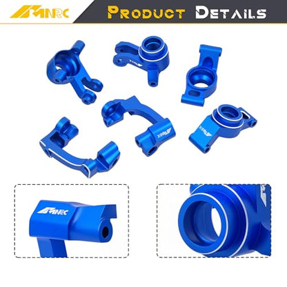 Alum Steering Knuckle Caster Block Front Rear C Hub Carrier Stub Axle for 1/16 Mini Maxx Mini XRT Upgrades Part Blue