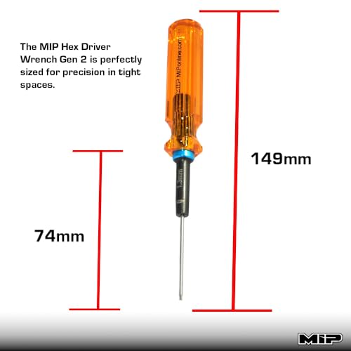 MIP 9213 Metric Hex Screwdriver RC Tools Kit (1.3mm) – Precision Hexagon Screwdriver for RC Cars, Quadcopter, Helicopter, and FPV Racing Drone Models - size: 1.3mm
