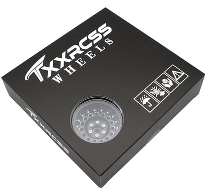 RC 1.9 Inch Beadlock Wheels Negative Offsets 10mm Rims Hex 12mm Aluminum Wheel for TRX4 TRX6 SCX10 Gen8 1/10 RC Crawler Remote Control Car Upgrades Accessories 4pcs (Black) YK1906 - color: Black