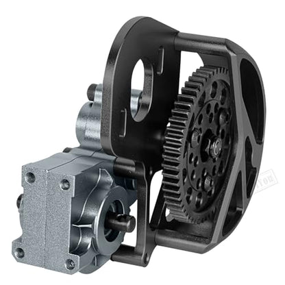 Transmission Gearbox Upgrades Part for 1/10 SCX10, SCX10 II 90046,90047,AX10 RC Crawler Truck,Aluminum Center Transmission Gearbox Hops up,Black&Titanium - color: Black&titanium for Upgrades