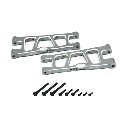 Hobby Details Aluminum Upgrade Parts Set for ARRMA Mini Kraton 4x4 1/16, Front & Rear A-Arms, Knuckle, Steering,Titanium Color (Rear Lower Arm Set) - color: Rear Lower Arm Set