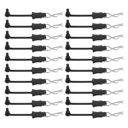 20pcs R-Type Metal Rc Car Body Clips with Pull Tabs, Universal Push Retainer Fasteners for Rc Truck and Crawler Shell Replacement and Maintenance Accessories