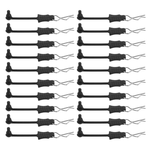 ORFOFE 20pcs Metal Rc Car Body Clips R-Type Fasteners with Pull Tabs Universal Auto Body Retainer Pins Replacement Parts for Rc Cars Shell Maintenance