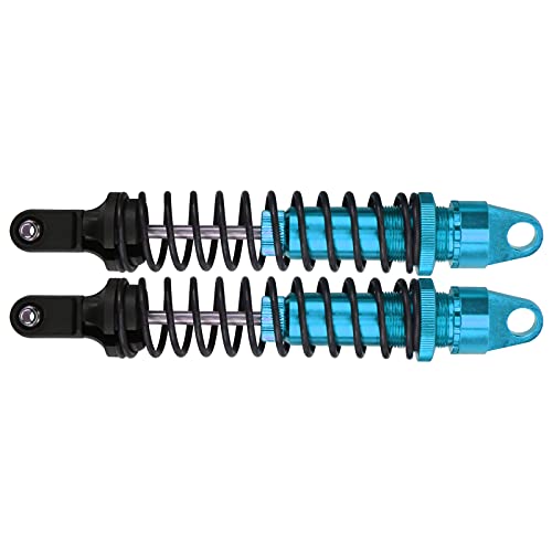 2Pcs 188mm RC Aluminum Shock Absorber Damper for 1/5 Scale OffRoad Cars, Suitable for HSP 94050 RC Gasoline Vehicles (Blue) - color: Blue