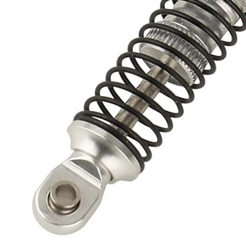 4PCS 53mm/59mm/65mm/78mm Aluminum Shocks Absorbers Oil Threaded Damper for 1/18 RC Crawler TRX4M TRX-4M Bronco Defender K10 Upgrade Parts (53mm-silver) - color: 53mm-silver