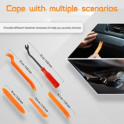 OTUAYAUTO 245 PCS Fender Clips Car Clips Bumper Plastic Rivets | 12 Most Popular Sizes with 5 Fastener Removers Fasteners Push Retainer Kit, Fit for Toyota Honda Ford GM Acura Chrysler - size: 240 Pcs 12 Sizes Clips with 5 Removers