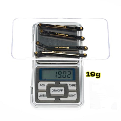 High Clearance 4 Links Set for SCX24 Bronco, C10, Wrangler JLU, 4Runner, Brass Links Set, ONLY Rear, 4Pcs, Black - size: C10 Rear