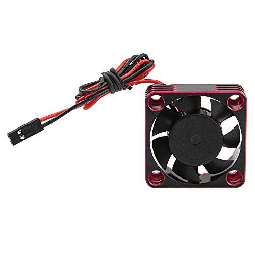 ShareGoo Alloy Brushless Motor ESC Cooling Fan Heatsink 28000RPM 30x30mm JST Plug for 1/8 1/10 1/12 RC Car 540 550 Brushless Motor,3010 (Black-Red) - color: Black-Red