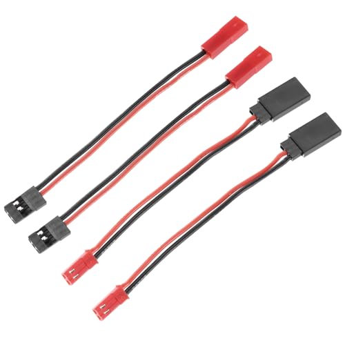 MECCANIXITY Battery Balance Plug Connector Cable JR Male Female Extension Cable Leads Extension Cable for RC Car Airplanes Remote Control 4Pcs
