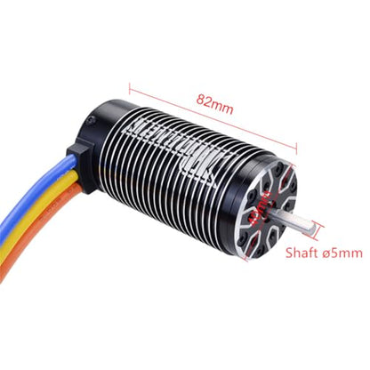 Rocket 4082 1720KV Sensorless Brushless Motor Shaft ø5mm for 1/8 RC Drift Racing Car Monster Truck Buggy Off-Road RC Car - size: 1720KV, style: Rocket 4082