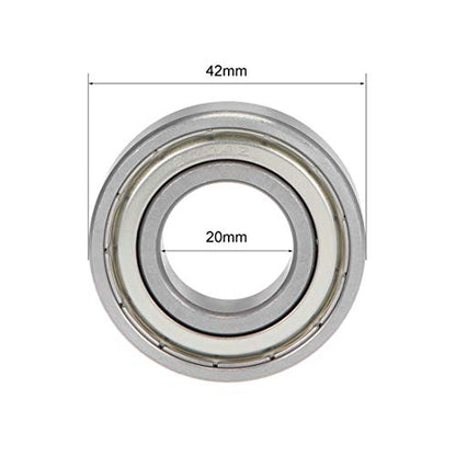 uxcell 6004ZZ Deep Groove Ball Bearings Z2 20mm X 42mm X 12mm Double Shielded Carbon Steel 2pcs - size: 20mmx42mmx12mm