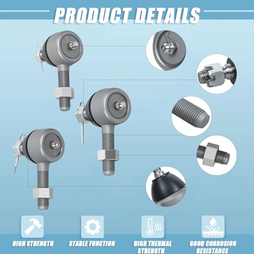 Club Car Ds Parts Tie Rod End, 3PCS Ball Joint Kit Golf Cart Accessories On Driver and Passenger Side Fits 1976-2008 Club Car Ds Gas & Electric OEM Part # 7539 7540