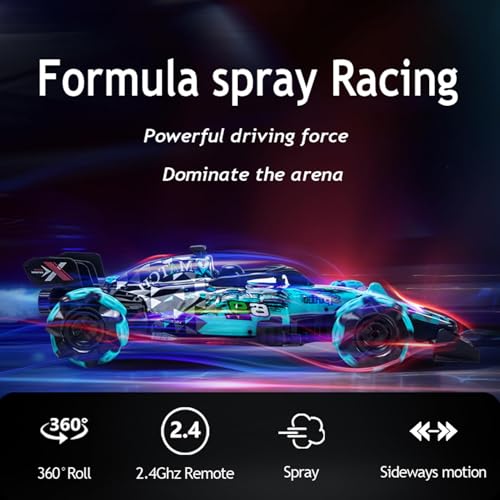 Remote Control Car, Gesture Sensing RC Stunt Car with Spray, 1:14 Scale 4WD 2.4GHz 360° Rotating Drift RC Cars (Yellow) - color: Yellow, size: 1 Battery