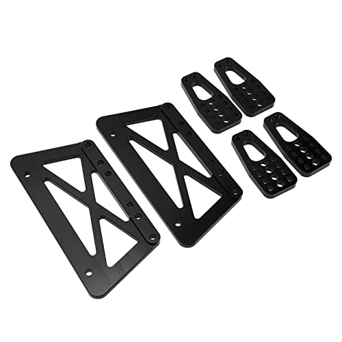 RC Chassis Lift Plate Set, Aluminum Alloy Chassis Lift Plate Assembly for Axial SCX10 1/10 RC Model Car Parts (Black