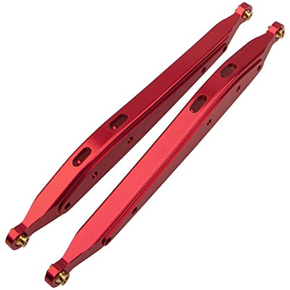 Metal Rear Trailing Arm Swing Arm Linkage Link Rod Pull Rod Compatible with Axial RBX10 Ryft 1/10 RC Crawler Upgrade Parts (Red) - color: Red