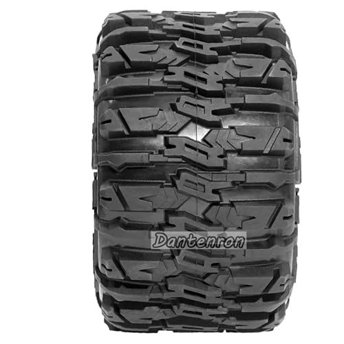 Dantenran 1/8 1/7 RC Monster Truck Tires OD 6.69" And Wheels 12mm 14mm 17mm Hex For 1:7 1:8 1:10 Off Road Truck Car Traxxas Maxx Tmaxx Summit ERevo 3.3 Arrma KRATON Notorious Outcast 6S Typhon 3S (L3)