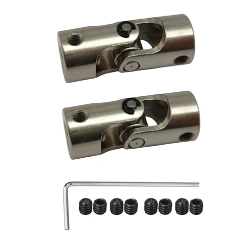 2Pcs 6mm to 8mm Joint Shaft Coupling Coupling Steering Connector Rotatable Joint Coupler for RC Robot Boat Car Crawler Motor - size: 6mm to 8mm