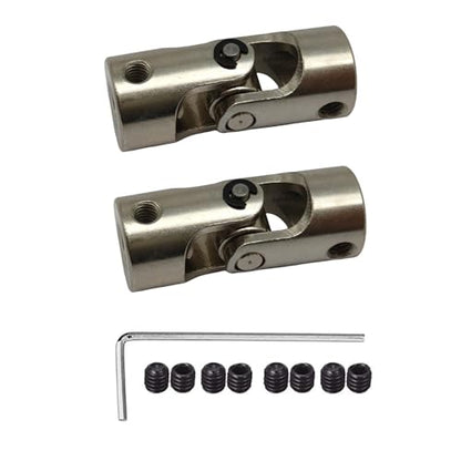 2Pcs 6mm to 8mm Joint Shaft Coupling Coupling Steering Connector Rotatable Joint Coupler for RC Robot Boat Car Crawler Motor - size: 6mm to 8mm
