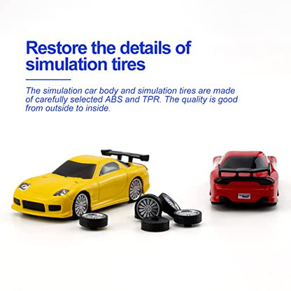 1:76 Turbo Racing Scale RC Sport Car, Table Racing Remote Control Mini Model Car Full Proportional RTR Kit Toys (C71white) - color: C71white