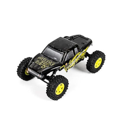 HOBBYPLUS Helidirect 1/18 RC Crawler - CR18P PRO Brushless Juice Up 4x4 RTR w HBW Electronics 2.4GHz 4CH TX 3S Lipo Battery - Remote Control Car 1/18 RC Rock Crawler 4WD Off-Road for Adults - Yellow