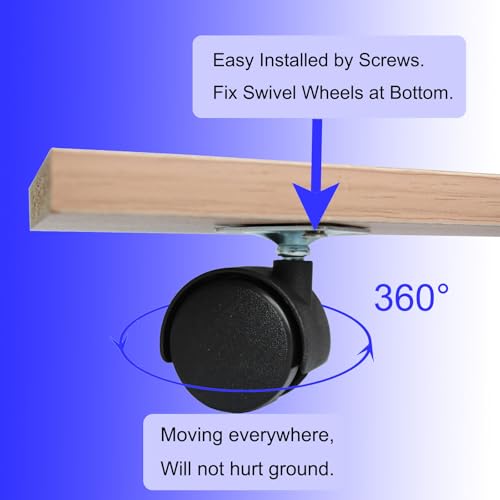 1.5 Inch Caster Wheels Replacement Universal Small Swivel Rollers for Furniture Filing Cabinet Desk Table Drawer Cart Box Shelf, 4 Pack 360 Degree Rolling Top Mounted Screw in Plate Castors - style: 1.5 Inches Plate Casters